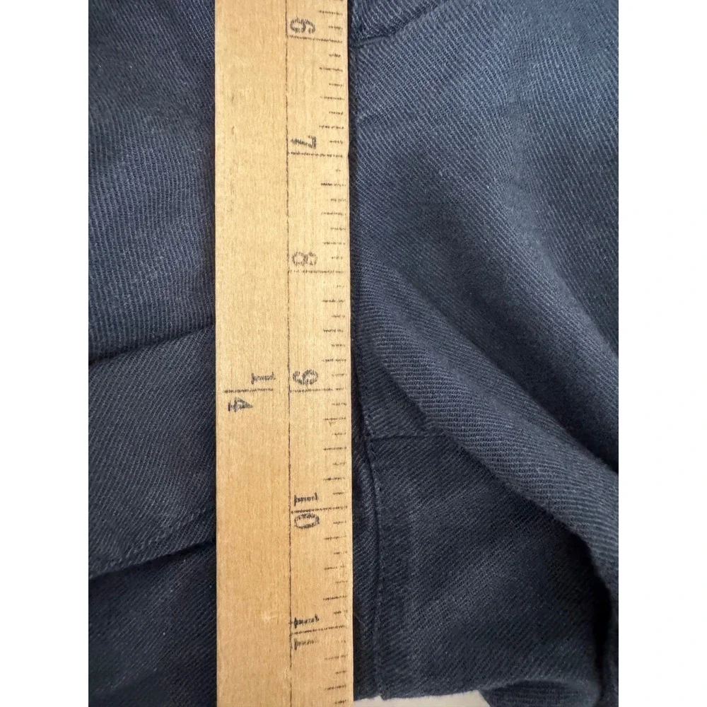 NYDJ Wide Leg Pants sz 8 Navy inen Blend Cropped Trousers‎ minimalist